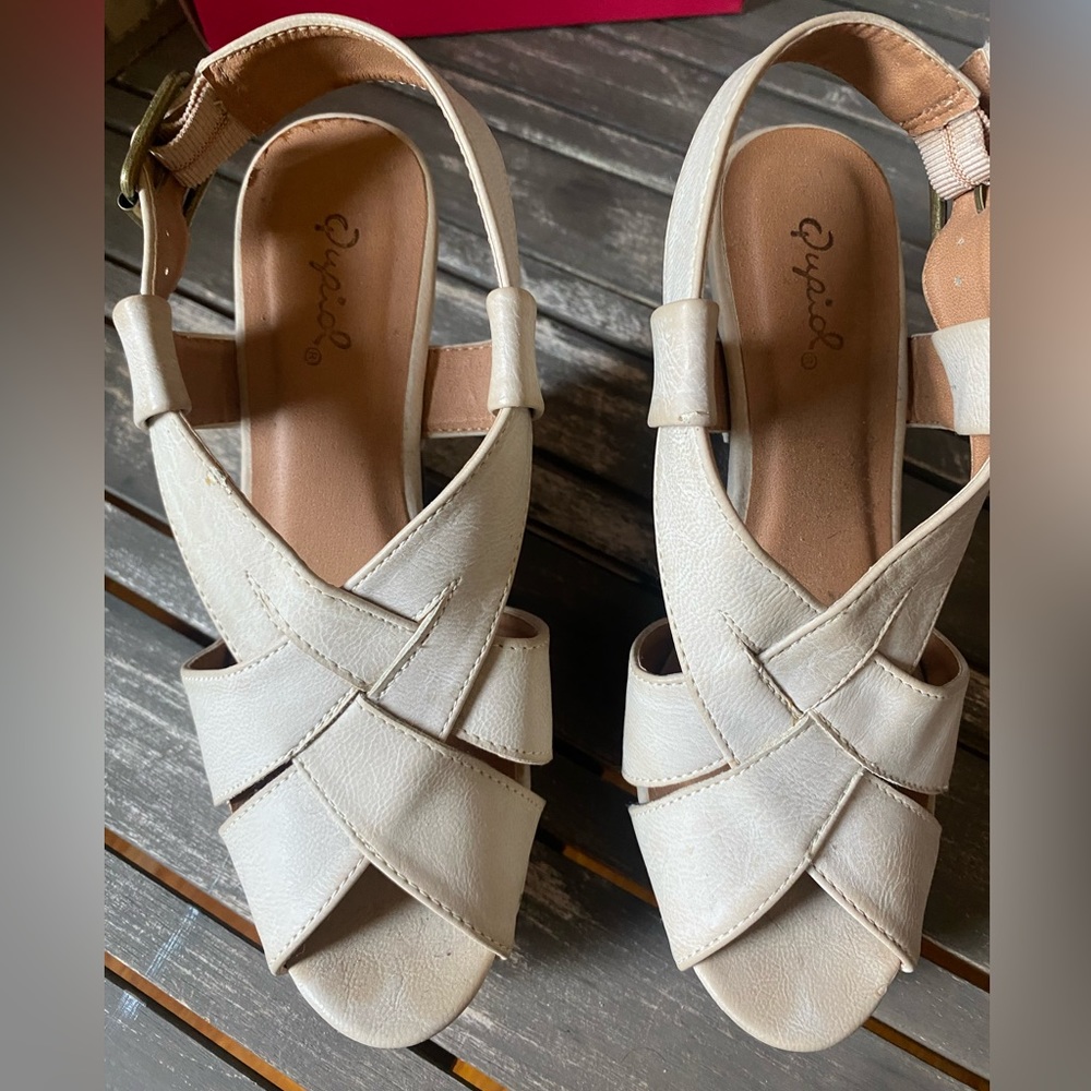 Qupid Brand Wedged Sandals
